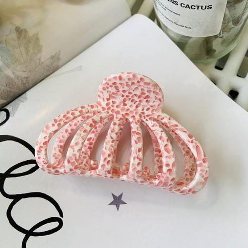 韩版新款醋酸抓夹甜美彩色夹发夹大盘发高级镂空发鲨鱼号感抓夏季 - 图2