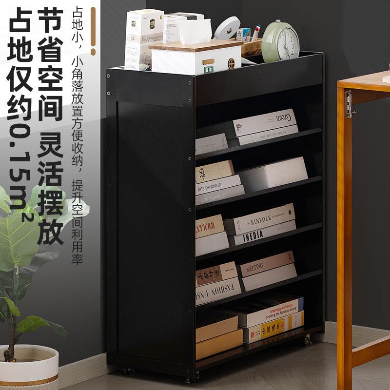 Bookshelf bookcase storage rack with cabinet door storage cabinet cabinet living room display cabinet multi-layer grid floor-standing integrated cabinet