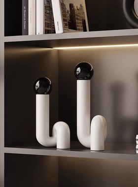 意式家居玄关入户高档摆件客厅电视柜餐边柜软装小众艺术装饰摆设