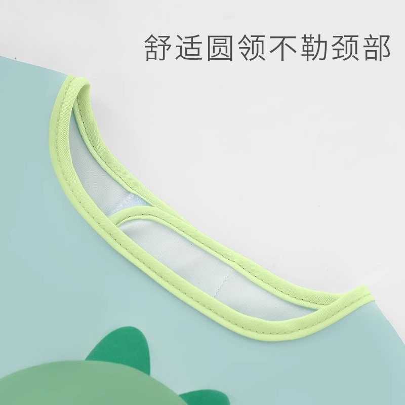 Children's smock baby eating bib autumn and winter long-sleeved waterproof anti-dirty baby eating bib kindergarten reverse dressing child