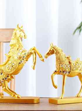 马到成功招财工艺家居客厅酒柜装饰品摆件办公室桌面乔迁新居礼品