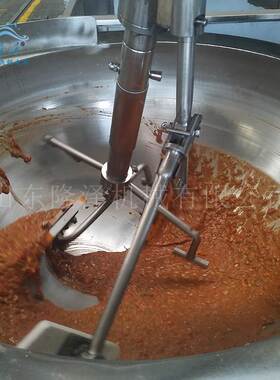 燃气熬料机辣椒酱行星搅拌炒锅全自动火锅底料炒料机酱料加工设备