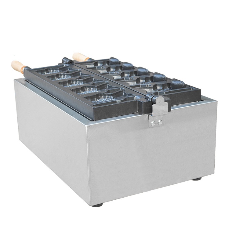 Jie Yi Electric Taiyaki Commercial Single Plate Taiyaki One Plate Five Fish Pancake Machine Grilled Fish Cake Ice Cream Taiyaki