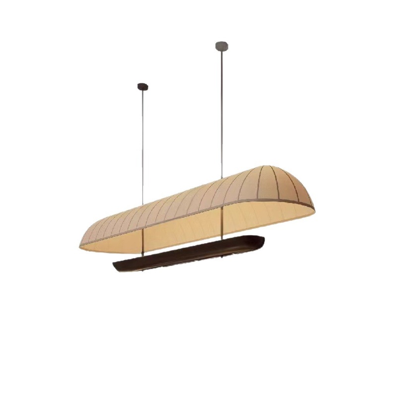 侘寂风餐厅吊灯复古布艺酒店岛吧台餐桌茶室咖啡店收银台长条灯具,淘宝优惠券,粉丝福利购,淘宝优惠卷