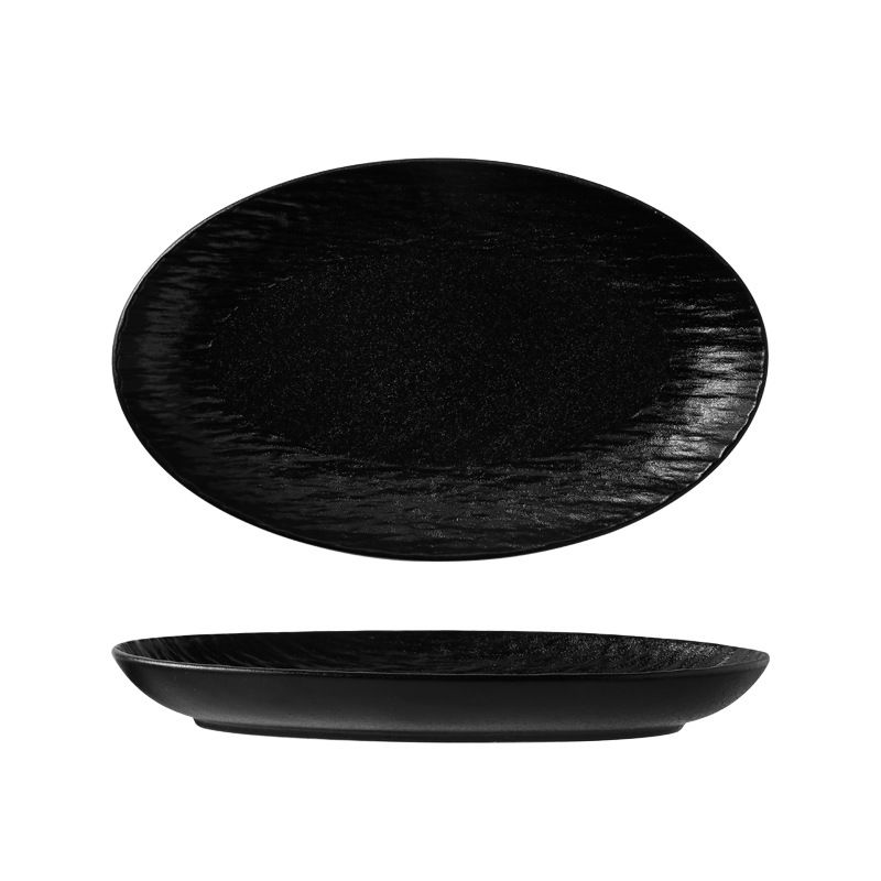 蒸鱼盘子家用日式复古陶瓷餐具轻奢网红款椭圆形深盘子创意菜盘 - 图3