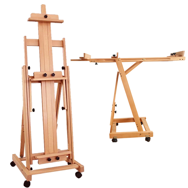 榉木制平立两用油画架子美术生专用画板支架式实木抽屉广告展示架 - 图3
