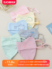 Марлевая повязка 儿童冰丝防晒口罩夏季男女童宝宝可爱防紫外线漏鼻透气可调节面罩