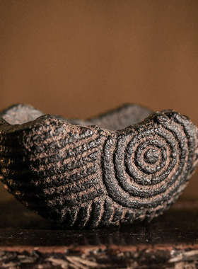 尔立仿古汉砖禅意紫砂粗陶微景观花盆菖蒲文竹中式复古做旧花器