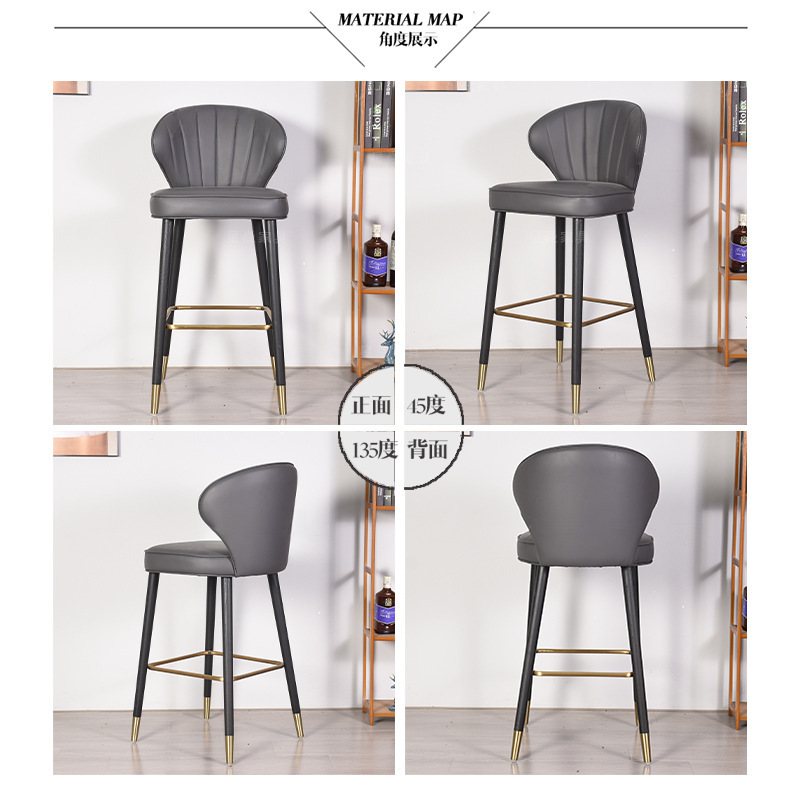 轻奢吧台椅美式休闲高脚凳子北欧酒吧椅现代简约家用靠背椅高脚椅,淘宝优惠券,粉丝福利购,淘宝优惠卷