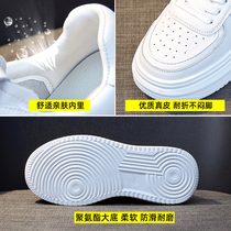 Genuine Leather Thick Bottom Small White Shoes Woman Pine Pastry Shoes 2023 Spring Models New Head Layer Bull Leather Fashion 100 Hitch Sports Casual Shoes