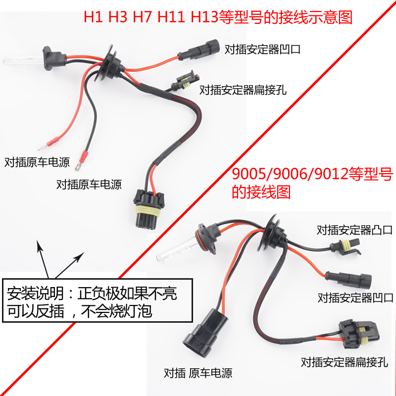 H7氙气灯泡H4远近一体9005超亮强光H11改装55W汽车12V疝气大灯80W - 图1