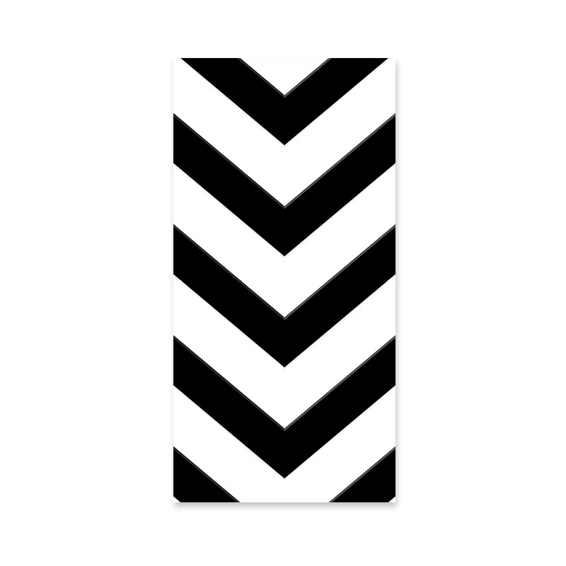 现代简约黑白横条纹波浪餐厅3D背景立体客厅纸墙纸理发墙壁服装店 - 图3