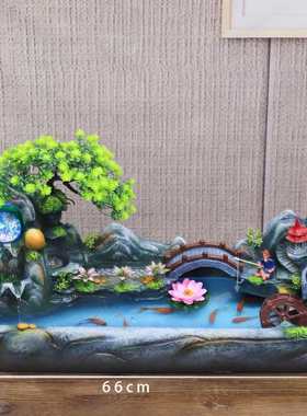 假山流水喷泉客厅摆件循环流水新中式招财桌面造景居家镇宅转运