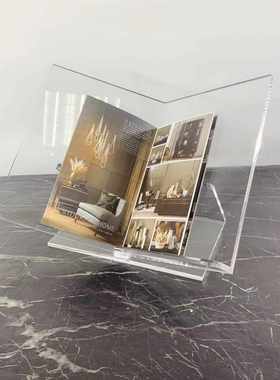 现代亚克力书架创意杂志架书托课本绘本桌面图册陈列架书房饰品