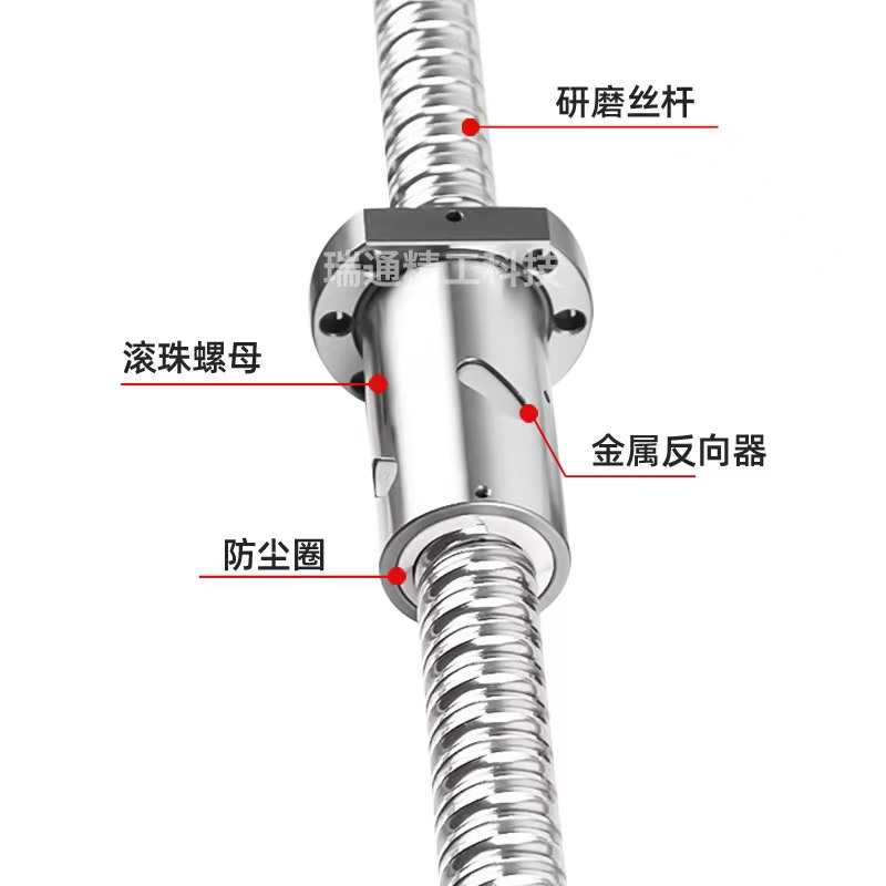 精密滚珠丝杆丝杠套装直线传动可定制1605 2005 2510螺杆螺母全套 - 图0