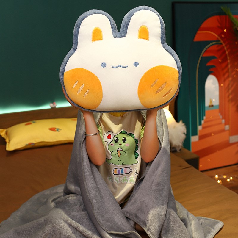 可爱沙发客厅抱枕被子两用二合一靠垫枕头办公室午睡毯子车用靠枕 - 图0