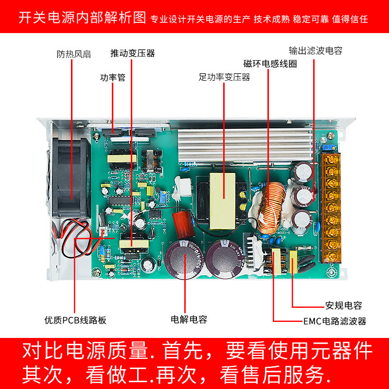 厂家直销 大功率开关电源12V24V36V48V1000W直流工控电机变压器