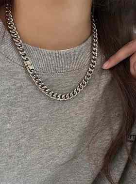 钛钢不掉色古巴链手链男潮高级感原创设计冷淡风甜酷女孩配饰