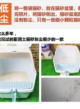 膨润土结团低粉尘除臭吸水轻质猫砂18磅