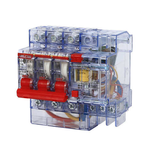 15ma漏电保护器380V透明空气保护过载短路63A220V家用开关断路器 - 图3