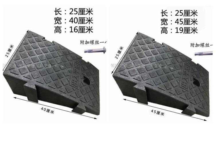 升降斜坡垫上坡垫塑料台阶垫便携式坡道台阶垫马路牙子汽车家用门-图1