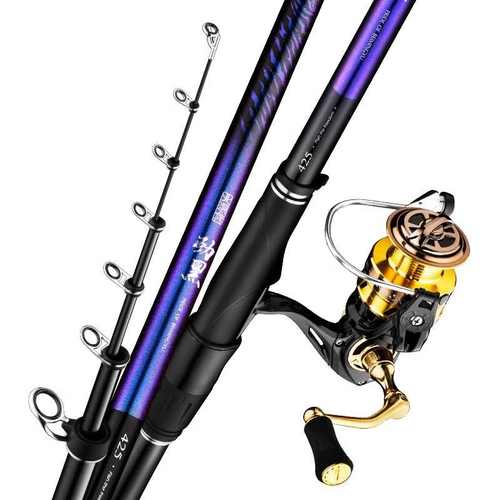 北溟鱼矶钓竿矶竿远投滑漂专用碳素超硬轻长节大导环远投竿劲黑 - 图0