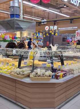 超市面点柜商超熟食展示柜不锈钢食品饮料冷藏保鲜组合展柜风冷