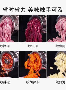 全自动绞肉机商用电动不锈钢大功率多功能绞肉机肉铺搅碎肉机厂家