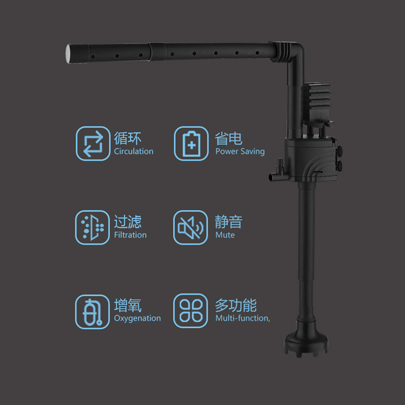 鱼缸过滤器循环泵水泵三合一过滤泵过滤盒小型增氧水族箱配件大全 - 图2