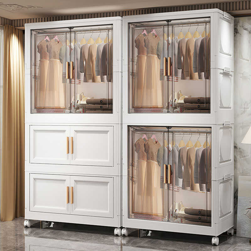 特大号宝宝简易衣柜儿童衣服收纳柜婴儿小衣橱塑料家用卧室储物柜 - 图1