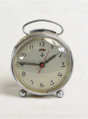 小闹铃机械发条 老钟表 老式闹钟 上海老物件 古玩收藏装饰摆设