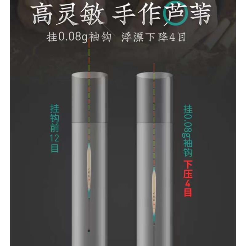小凤仙罗非芦苇浮漂A级短脚细长身鲫鱼漂底钓轻口猾口高灵敏醒目 - 图2