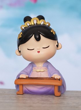 宫廷汉服女孩唐小媚生日礼物桌面树脂女生工艺品纪念旅游景点摆件