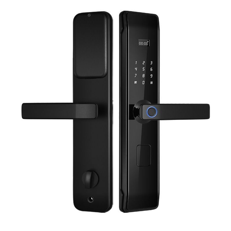 半自动一握开指纹锁家用入户门电子锁密码门锁防盗门密码锁智能 - 图1