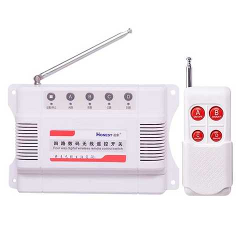 正实4路380V220V无线遥控开关远距离电机正反转多路控制开关穿墙 - 图2