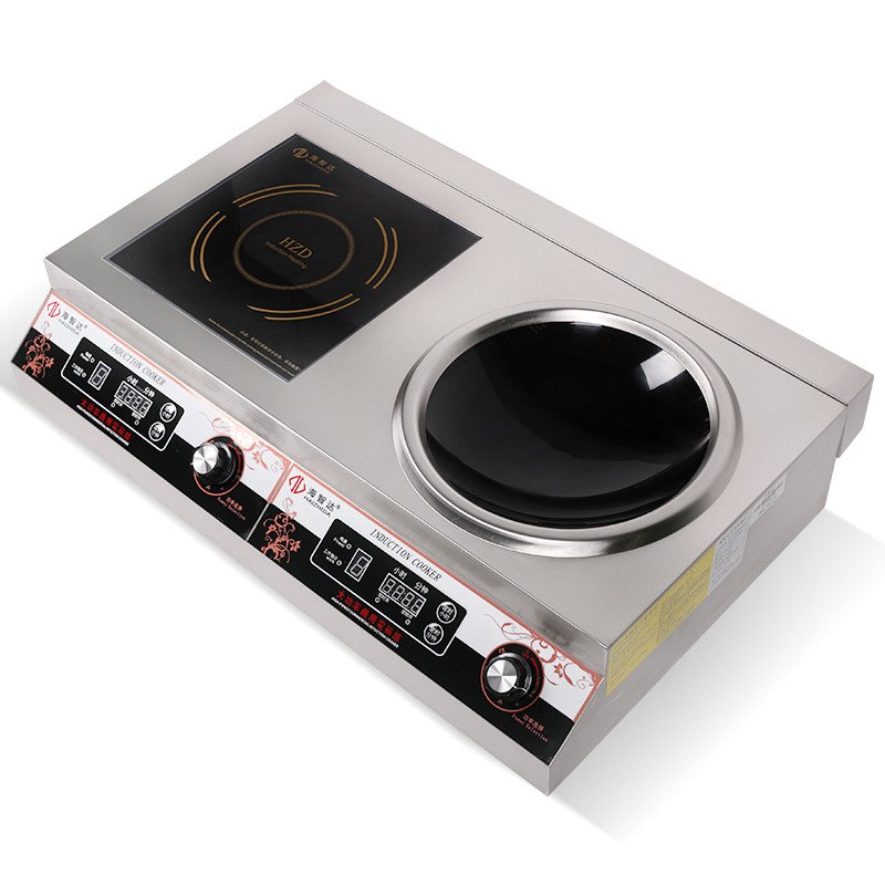 海智达商用电磁炉5000w双头组合炉5KW 大功率电磁灶一平一凹炉,淘宝优惠券,粉丝福利购,淘宝优惠卷