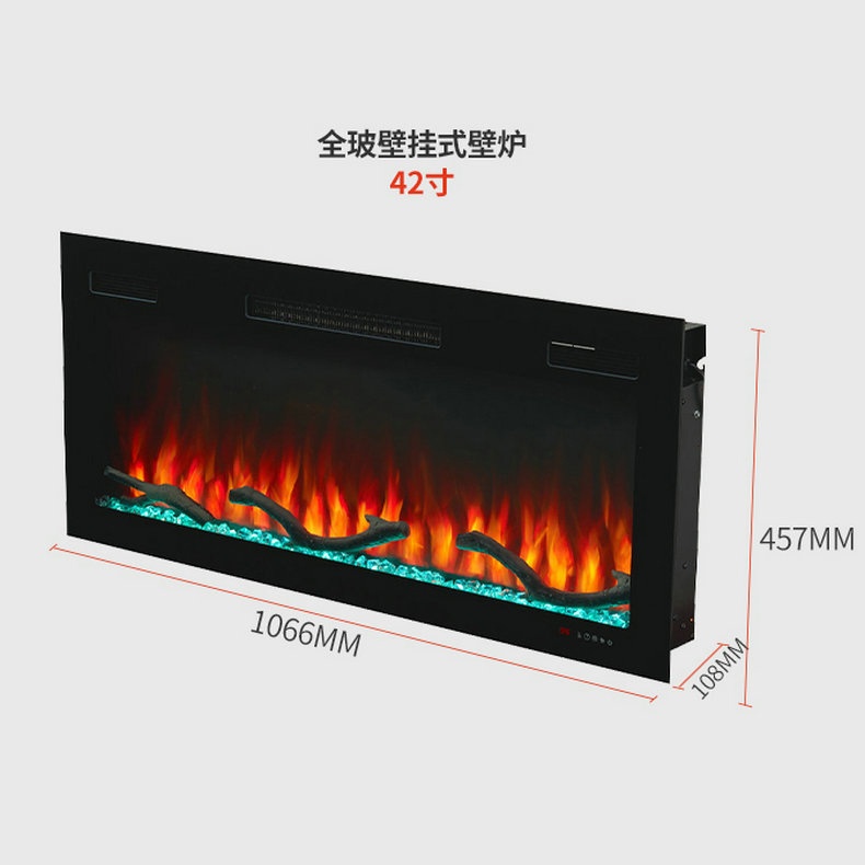 现代家用全玻壁挂式壁炉背景装饰简约仿真火炉电子取暖取暖器智能,淘宝优惠券,粉丝福利购,淘宝优惠卷