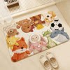 Bathroom absorbent floor mat 2026 new cartoon thickened bathroom door non-slip foot mat bathroom quick-drying carpet
