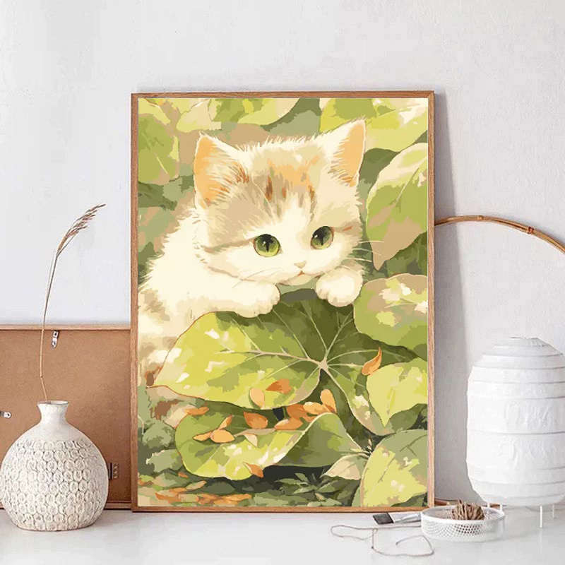 高难度钻石画2025新款可爱猫咪客厅点贴砖十字绣手工diy钻石绣5d - 图1