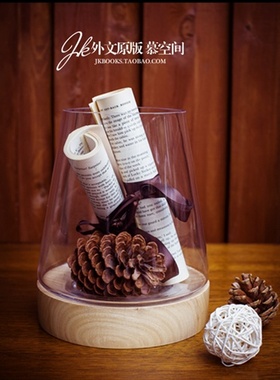 欧式现代简约复古仿旧书卷玻璃罩实木底书房书柜橱窗装饰摆件包邮