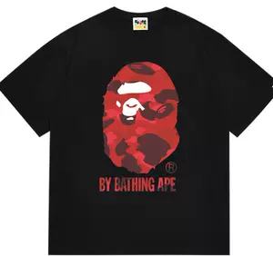 ขายส่งเสื้อเชิ้ตแบรนด์เนมแนวข้ามพรมแดนจากต่างประเทศ ผ้าหนา เกรดพรีเมียม รุ่น Bapet เสื้อเชิ้ตผู้ชายแขนสั้นลายหัวลิง ผ้าฝ้ายแท้ 260 กรัม ส่งตรงจากโรงงานผู้ผลิต