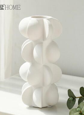 北欧现代简约不规则艺术陶瓷花瓶摆件客厅干花插花样板房装饰花器