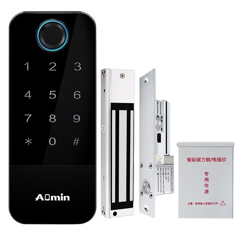 防盗门智能锁指纹门禁系统一体机磁力锁电插锁套装玻璃门铁门密码 - 图2