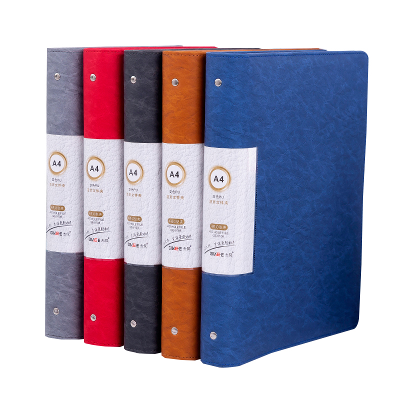 资料册a4插页60页多层整理册活页100页皮面打孔4孔夹办公用文件夹 - 图3