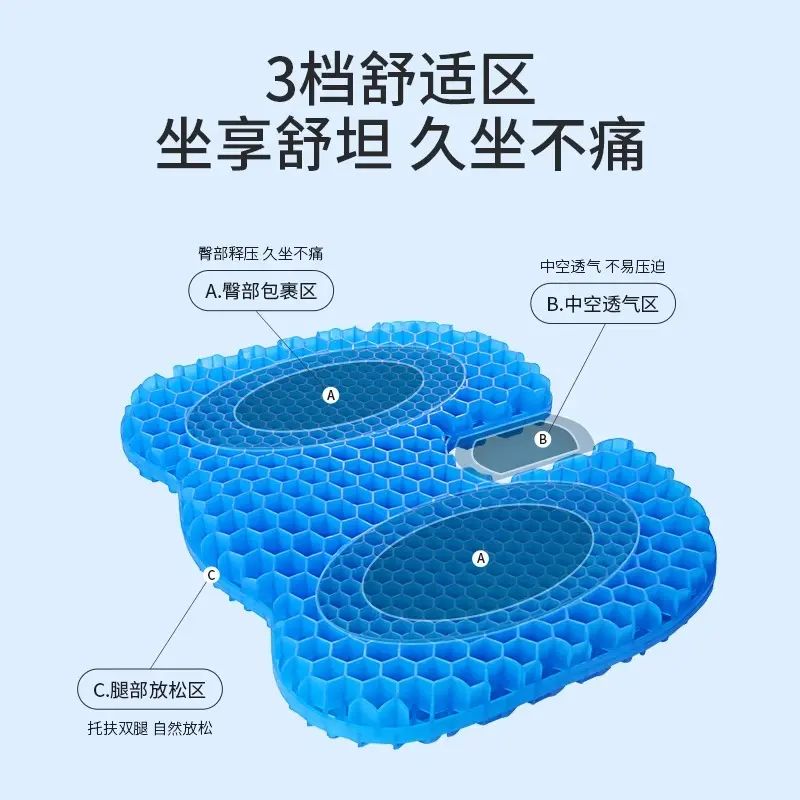 痔疮坐垫办公室久坐神器护腰尾椎减压孕妇美臀垫凝胶椅垫屁股屁垫 - 图0