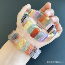 Good Things Crystal Yao Colorful Hair Crystal Multitreasure Crystal Handout Purple Crystal Bracelet womens mens career fortune and fortune delivery gifts