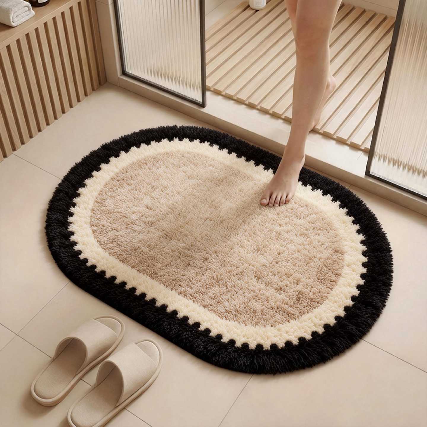 Bathroom absorbent floor mat 2026 new bathroom door non-slip foot mat household toilet bathroom quick-drying carpet