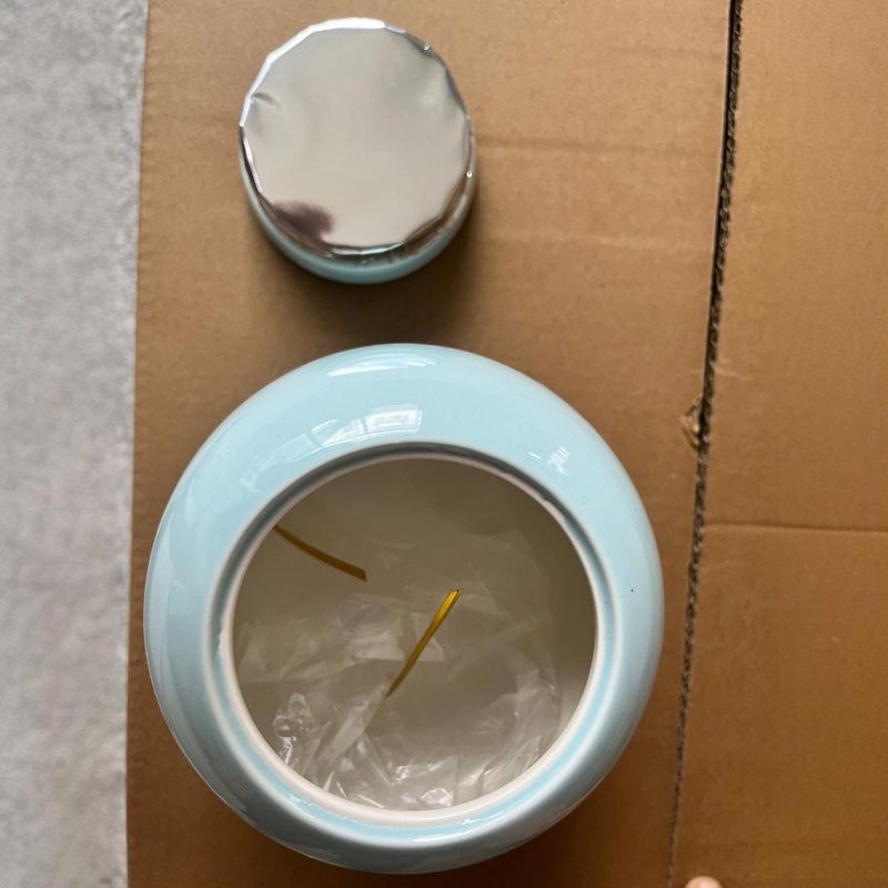 影青陶瓷茶叶密封中式膏方蜂蜜罐茶叶罐密封储物罐陶瓷茶叶罐密封 - 图2