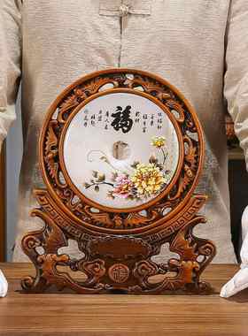 屏风玉石客厅招财摆件旺宅中式家居电视柜摆设高档乔迁开业送礼品