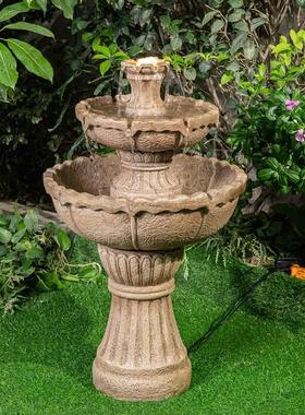 户外流水招财喷泉摆件循环水池庭院花园别墅酒店落地莲花景观装饰